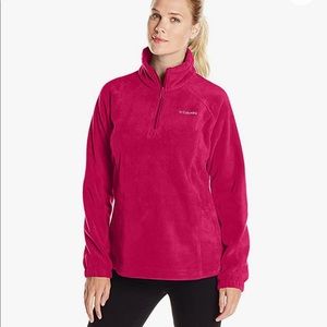 RARE Columbia Benton Springs Half-Zip Fleece S Red